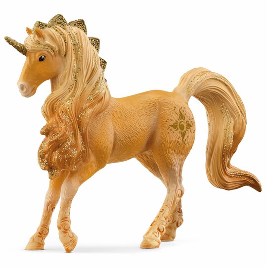 Schleich Bayala: Apollo Unicorn Stallion - Magical Figurine, Gold With Glittering Details, Enchanted Collectible Toy Figure, Kids Ages 5+